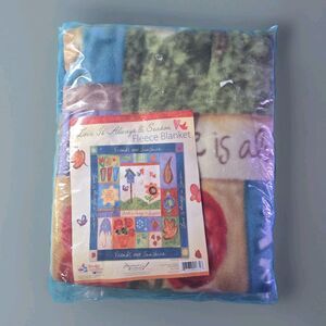 Mary Engelbreit Love Is Always in Season Fleece Blanket Sealed Vtg Books Are Fun